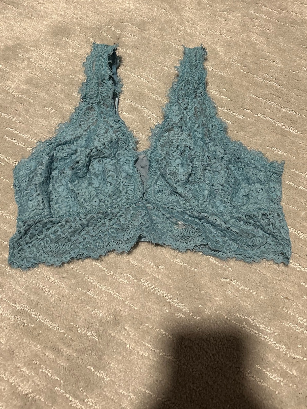 Blue Green Lacy Bralette - Unpadded